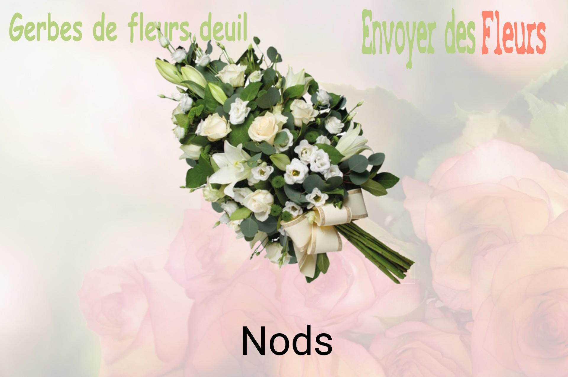 Gerbe de fleurs de deuil livrée à Nods